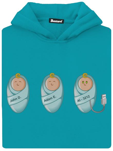 AI baby dětská mikina klokanka Hawaiian Blue