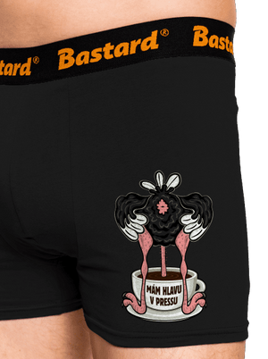 Mám hlavu v pressu boxerky Black