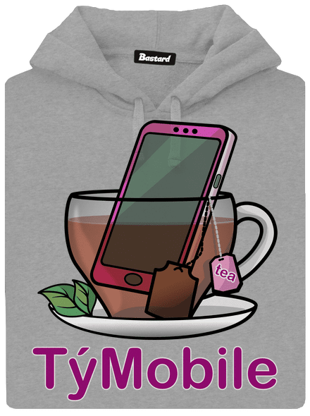TýMobile pánská mikina klokanka Light Melange
