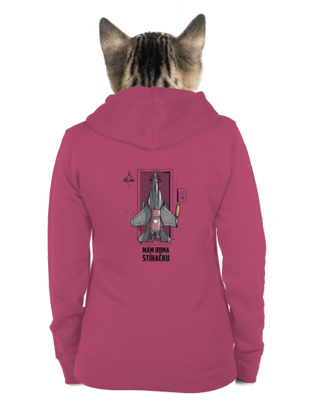 Stíhačka dámská mikina na zip Magenta