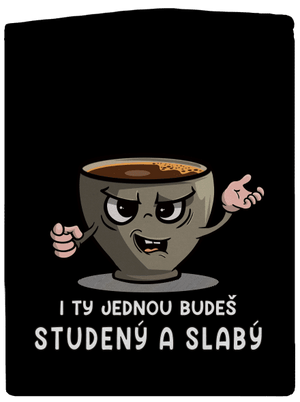 Studená káva pánská mikina na zip Black