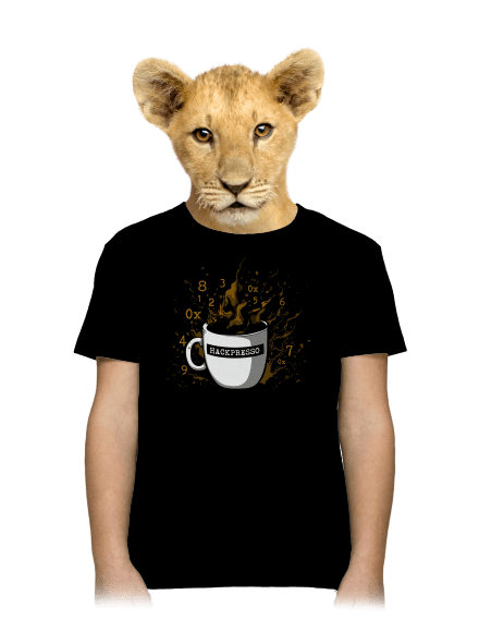 Hackpresso  dětské tričko Black