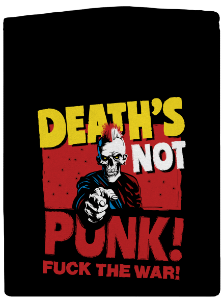 Death's not punk pánská mikina na zip Black