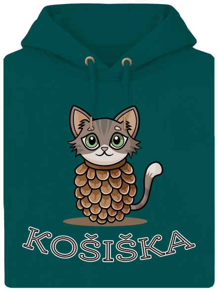 Košiška unisex mikina premium Emerald Green