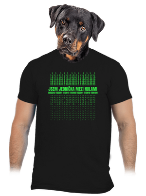 Jednička mezi nulami pánské tričko Black
