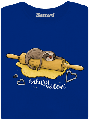 Miluju válení dámské tričko s lemem Royal Blue Mal