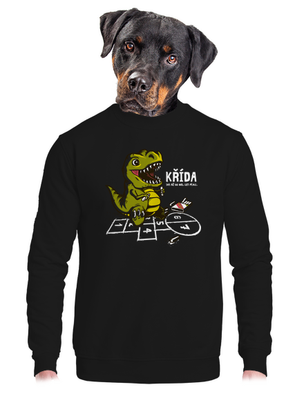 Křída unisex mikina bez kapuce Black