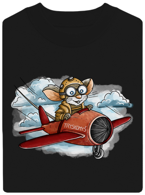 Tryskomyš unisex mikina bez kapuce Black