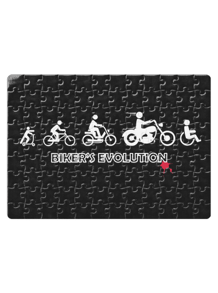 Bikers evolution puzzle White