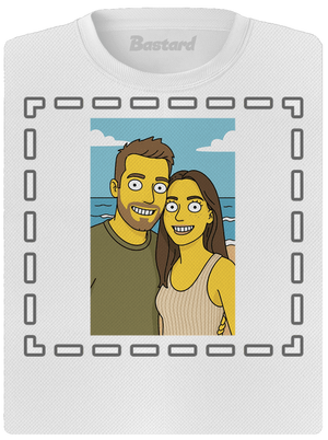 Simpsonovi z vlastní fotky dámské sportovní tričko White