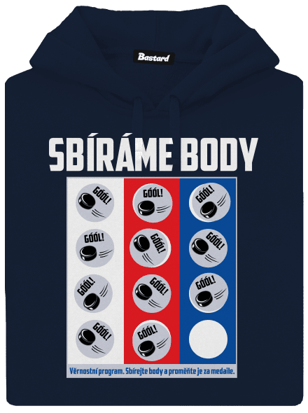 Sbíráme body - hokej pánská mikina klokanka Navy