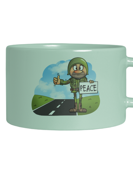 Peace hrnek makronka Mint Macaron