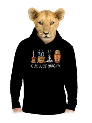 Evoluce svíčky dětská mikina klokanka Black