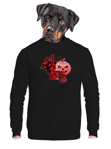 Hello, víno unisex mikina bez kapuce Black