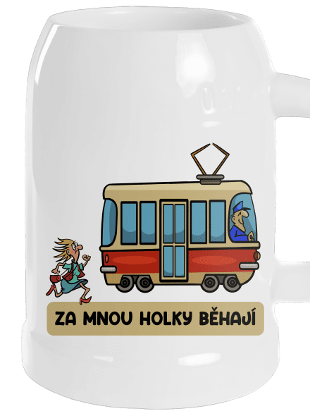 Za mnou holky běhají půllitr White