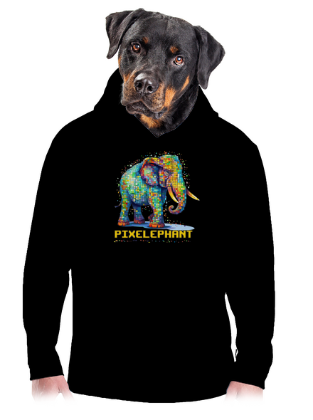 Pixelephant pánská mikina klokanka Black