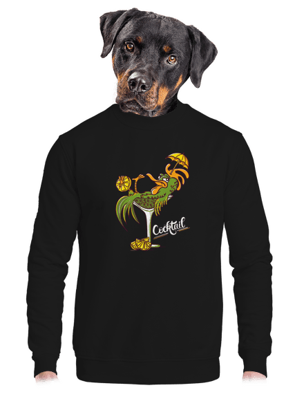 Cocktail unisex mikina bez kapuce Black