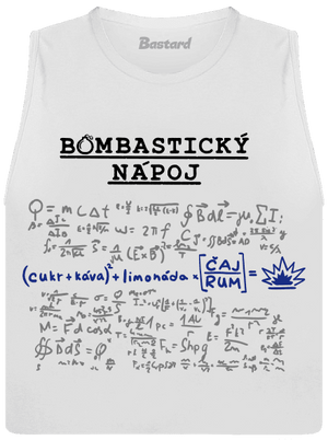 Bombastický nápoj dámské tílko volné White