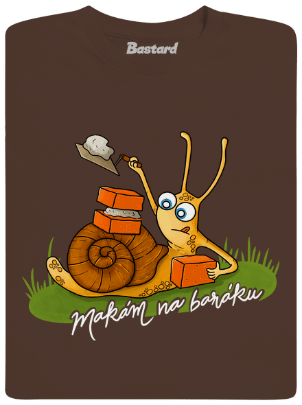 Makám na baráku pánské tričko Brown