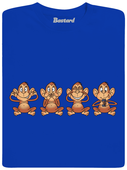 Opička s mobilem pánské tričko Royal Blue