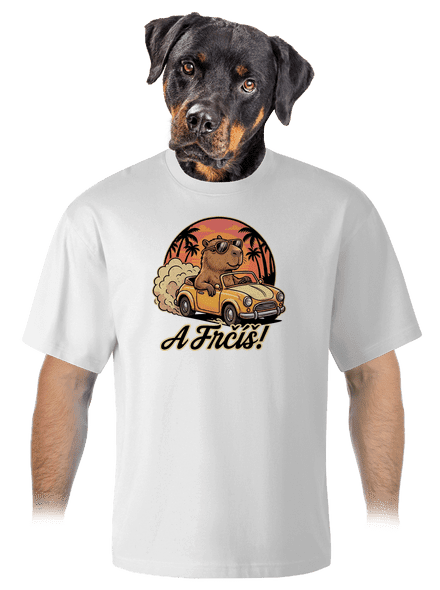 A frčíš unisex tričko oversized White