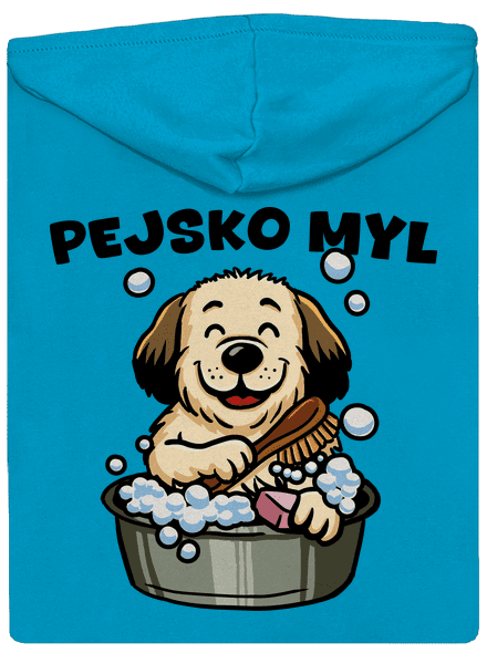 Pejskomyl dámská mikina na zip Blue Atol