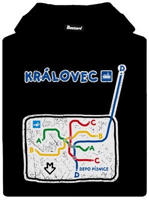 Metro Královec pánská mikina klokanka Black