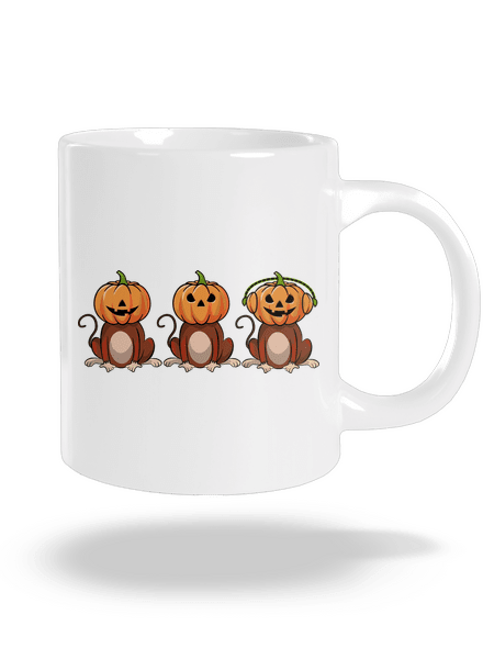 Halloween opičky velký hrnek White