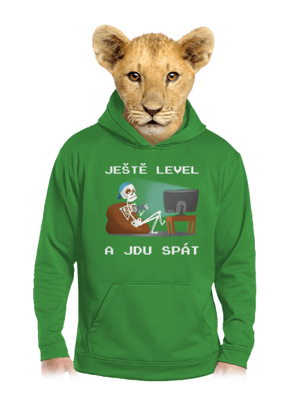 Ještě level dětská mikina klokanka Kelly Green AWD