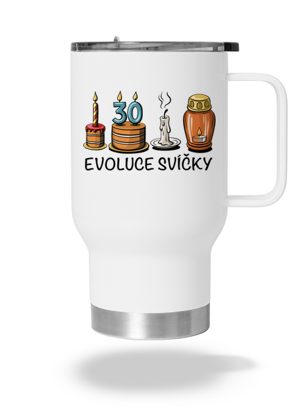 Evoluce svíčky termohrnek White