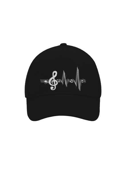 Žiju muzikou kšiltovka baseballka Black