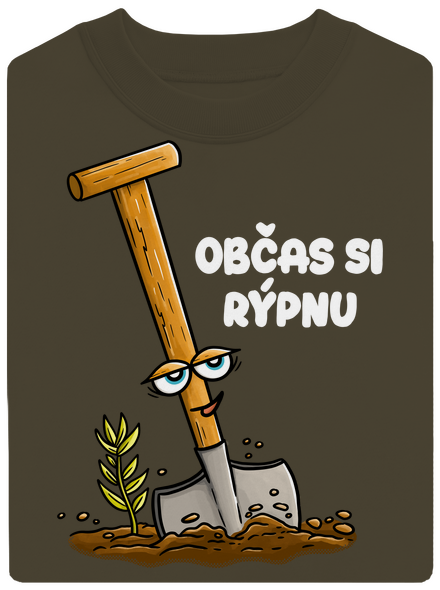 Občas si rýpnu unisex mikina bez kapuce Urban Khaki