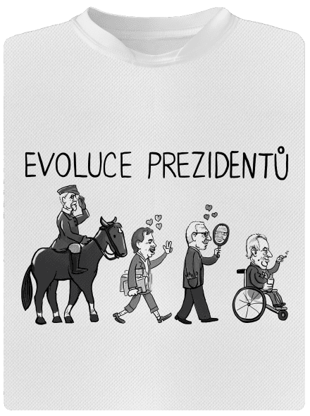 Evoluce prezidentů pánské sportovní tričko White