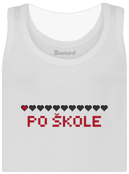 Po škole dámské tílko klasické White
