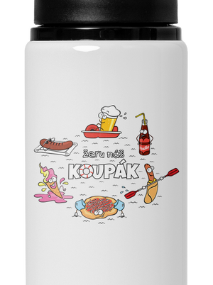 Český koupák lahev na vodu White