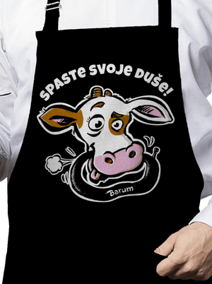 Spaste svoje duše zástěra Black