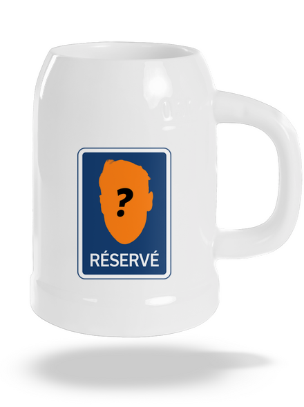 Značka réservé půllitr White