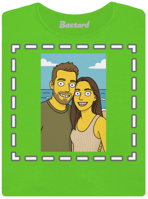 Simpsonovi z vlastní fotky dámské tričko Apple Green