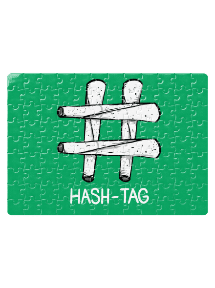 Hash tag puzzle White