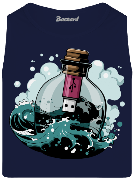 USB vzkaz v láhvi pánské tílko French Navy
