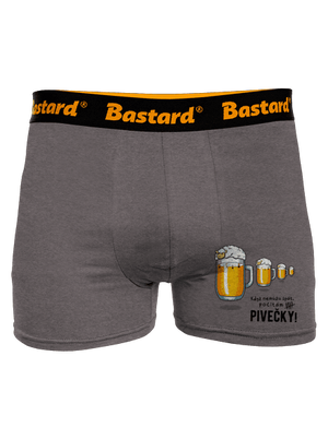 Pivečka boxerky Gray Melange