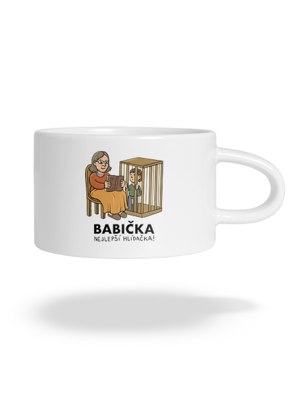 Babička hlídačka hrnek makronka White