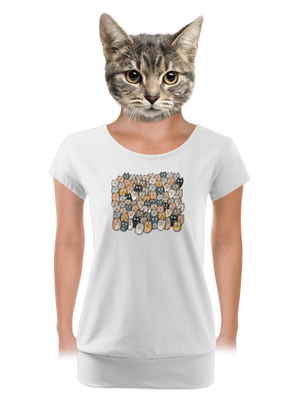 Najdi čerta dámské tričko s lemem White