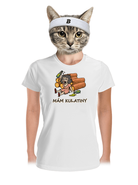 Mám kulatiny dámské sportovní tričko White