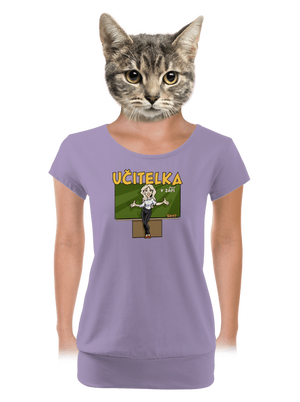 Učitelka v září dámské tričko s lemem Lavender