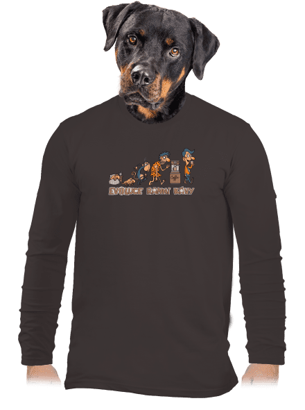 Evoluce ranní kávy pánské dlouhý rukáv Bear Brown