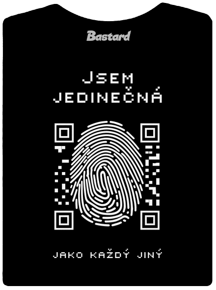 Jsem jedinečný dámské tričko s lemem Black