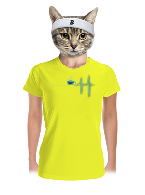 Coffee help dámské sportovní tričko Neon Yellow