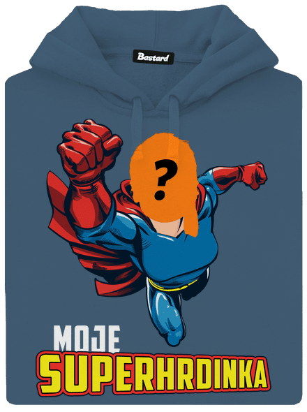 Moje superhrdinka dámská mikina klokanka Denim