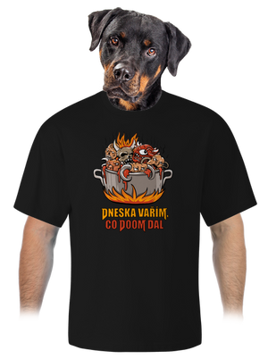 Co Doom dal unisex tričko oversized Black